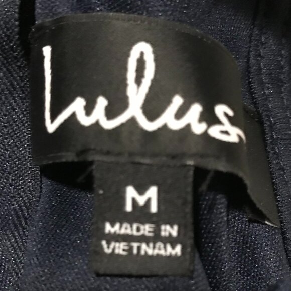 LULUS Love Poem Navy Blue Lace Mini Dress SIZE M - Picture 5 of 5